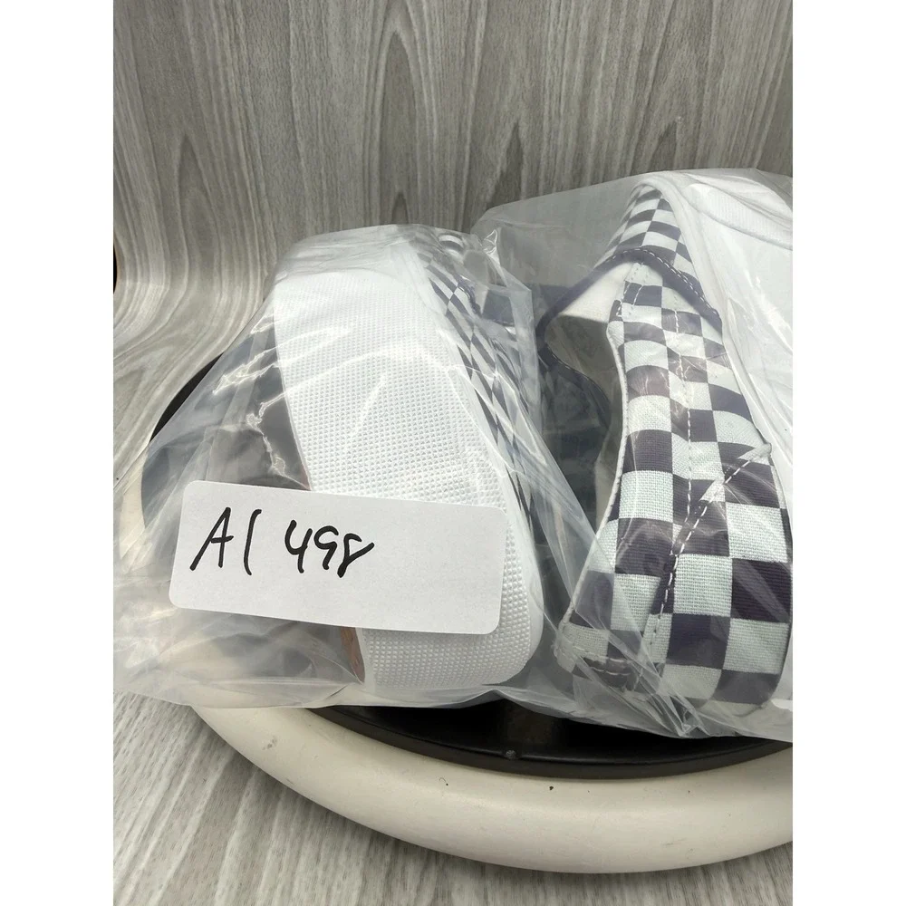 Vans Classic Slip On Stackform Checkerboard Womens 7 Purple Gray Platform Shoes
